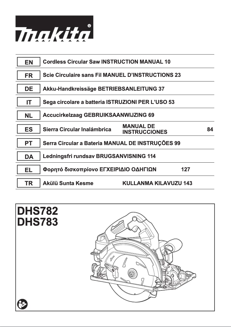 Page 1 of the manual User Manual Makita DHS782ZJ