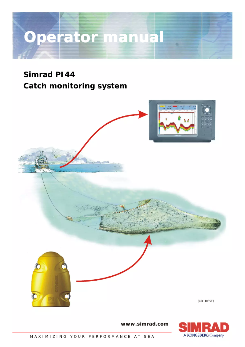 Page 1 of the manual User Manual Simrad PI44