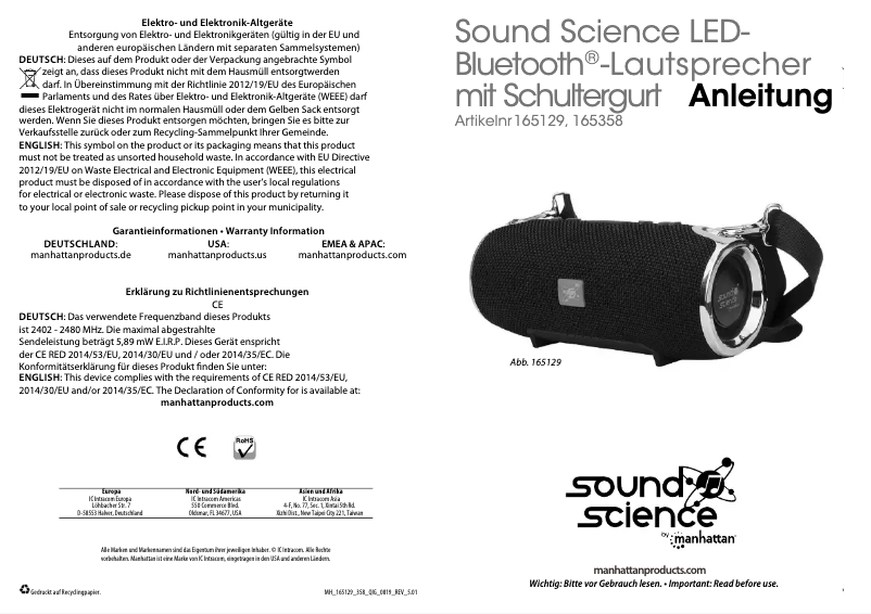 First page image of the manual for 165358