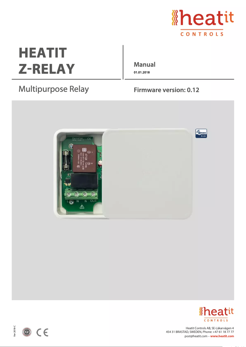 First page image of the manual for Z-RELAY