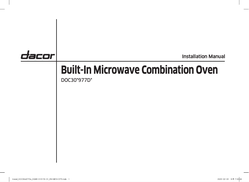 First page image of the manual for DOC30T977DS
