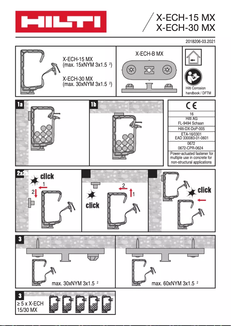 Page 1 of the manual User Manual Hilti X-ECH MX