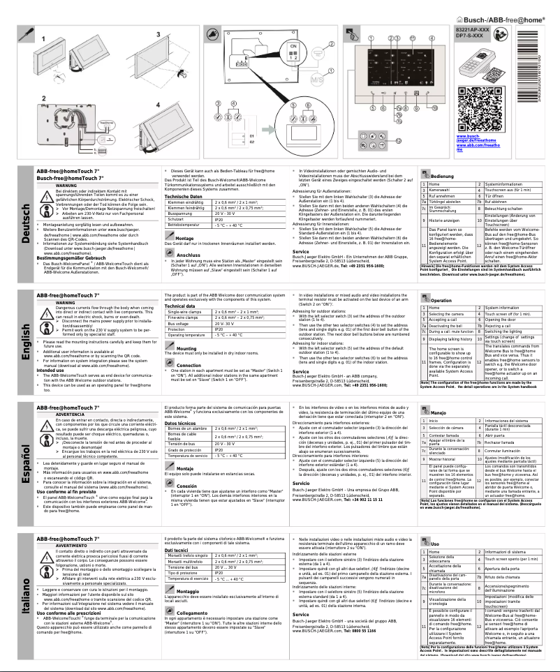 Page 1 of the manual User Manual Busch-Jaeger 2CKA008300A0353