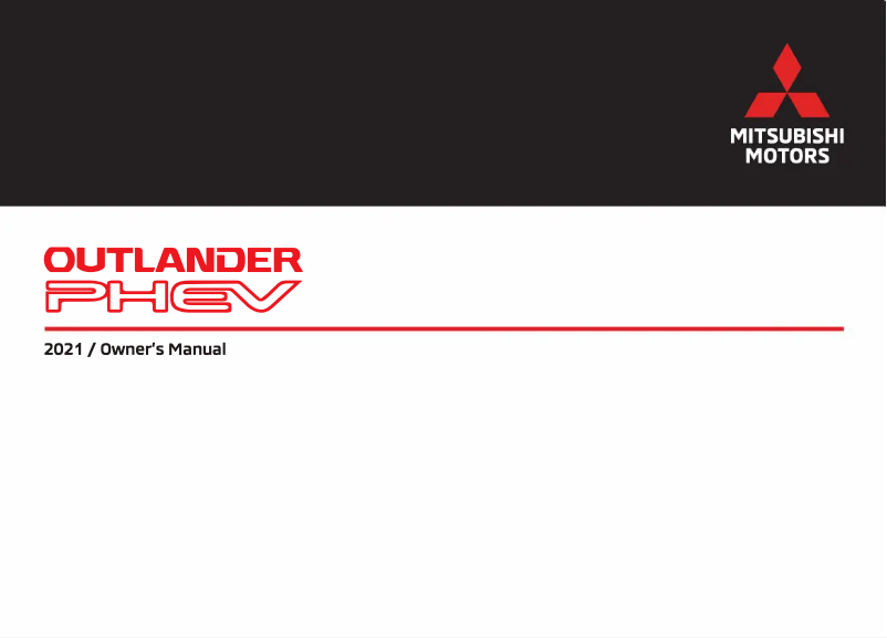 Page 1 of the manual User Manual Mitsubishi Outlander (2021)