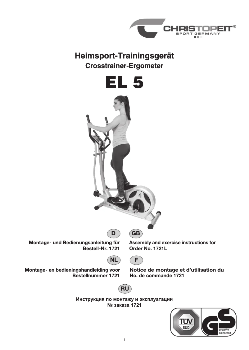 Page 1 of the manual User Manual Christopeit EL 5