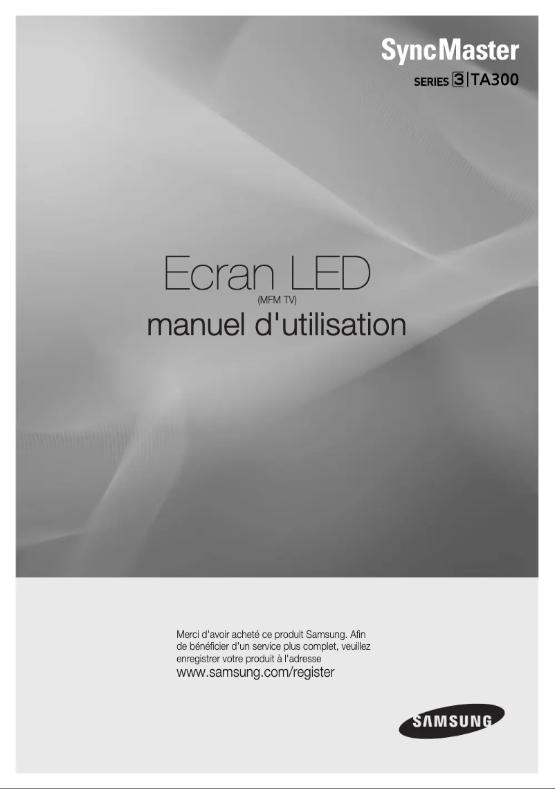 Page 1 of the manual User Manual Samsung SyncMaster T22A300