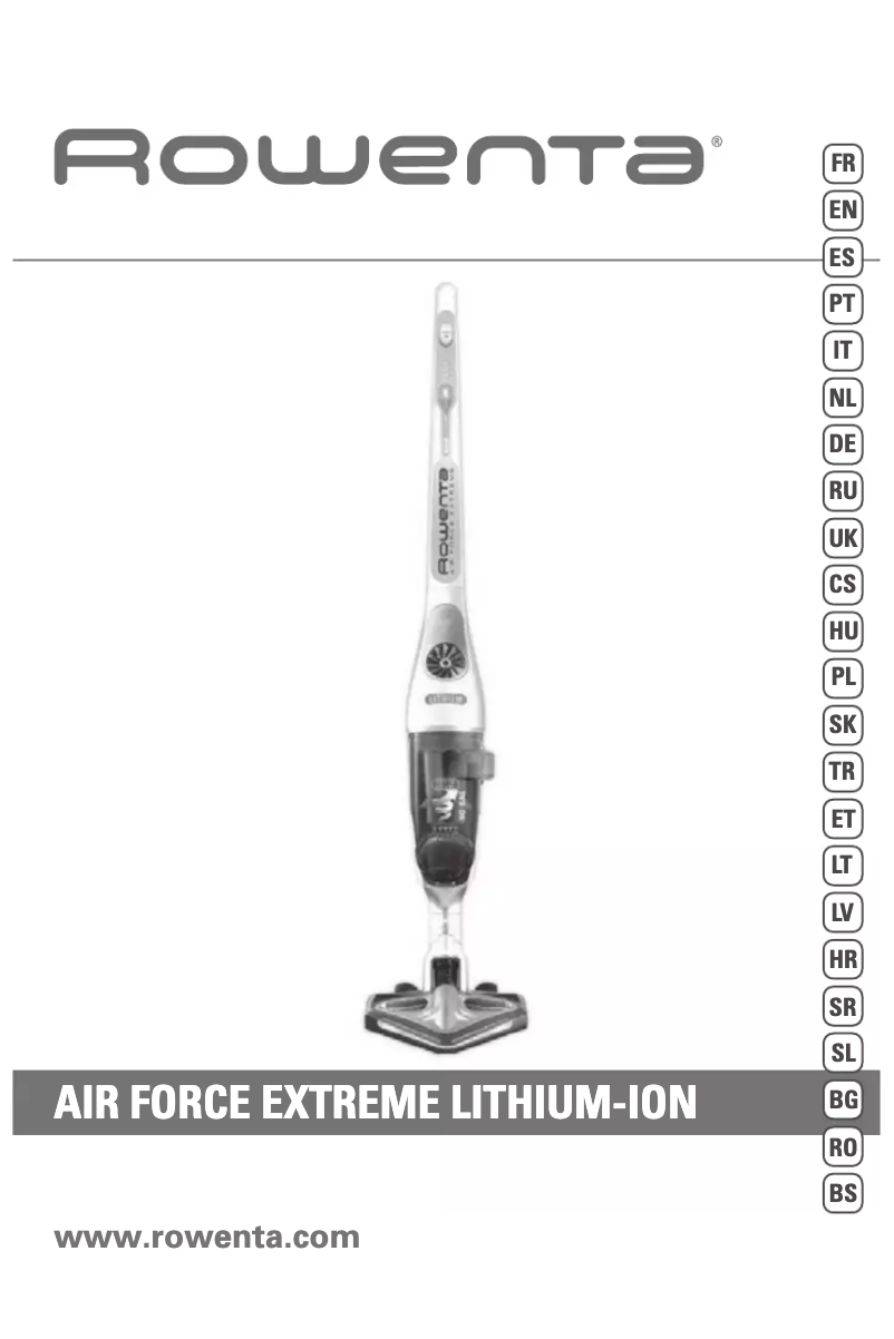 Page 1 de la notice Manuel utilisateur Rowenta Air Force Extreme 25,2V RH8828WO