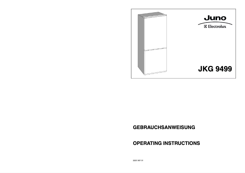 Page 1 of the manual User Manual Juno Electrolux JKG9499