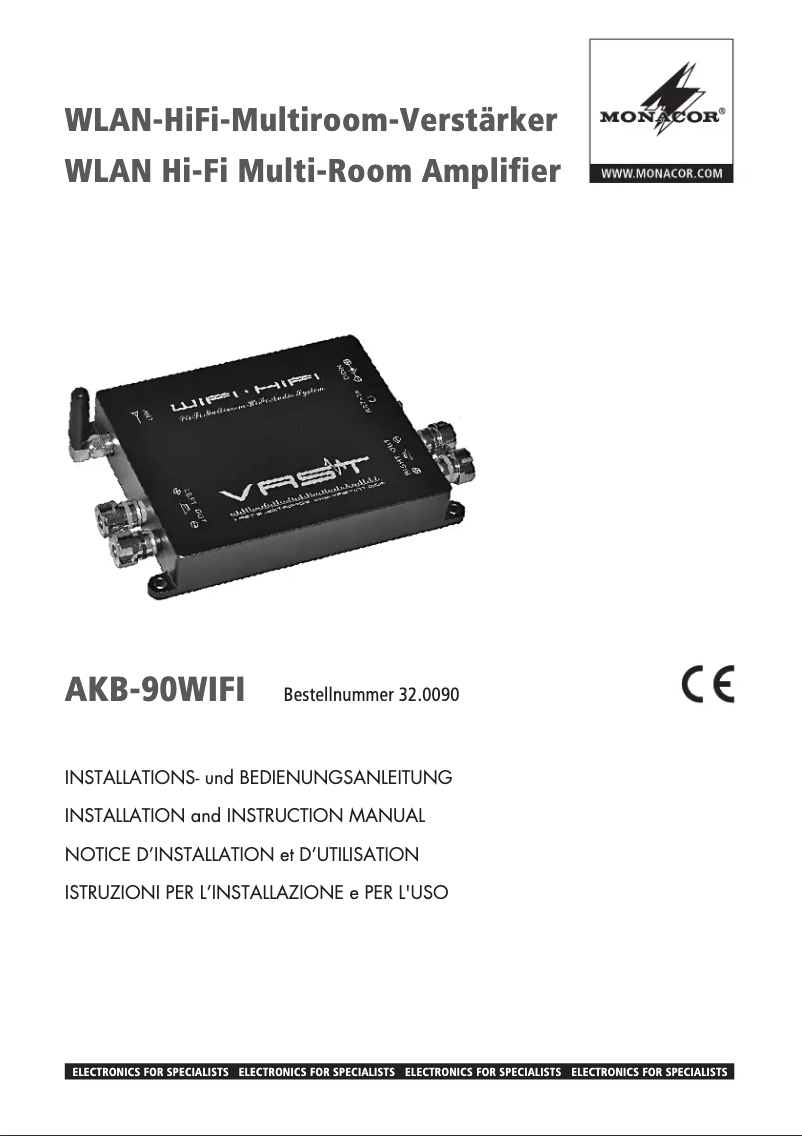 First page image of the manual for AKB-90WIFI