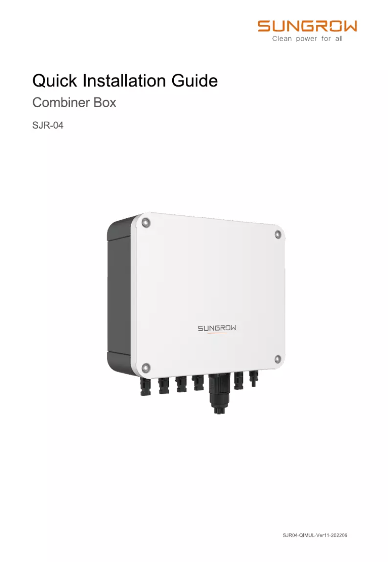 Image de la première page du manuel de l'appareil SBR096