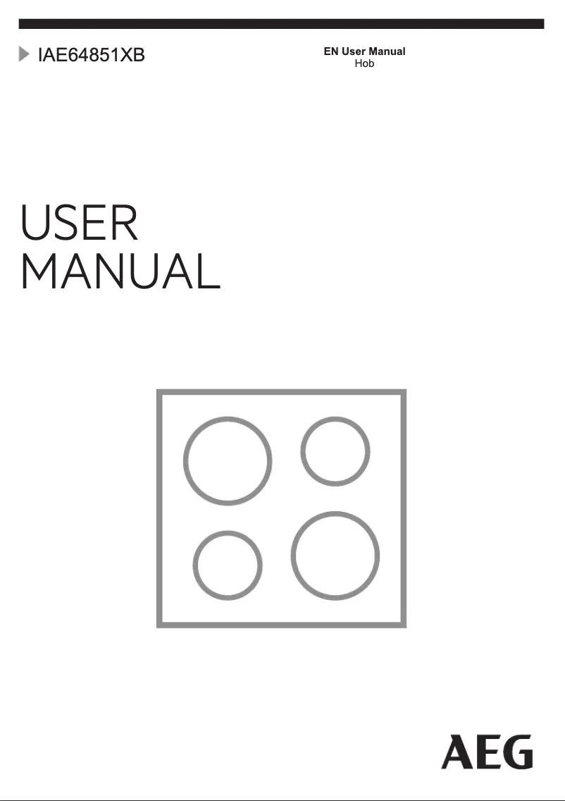 Page 1 of the manual User Manual AEG IAE64851XB