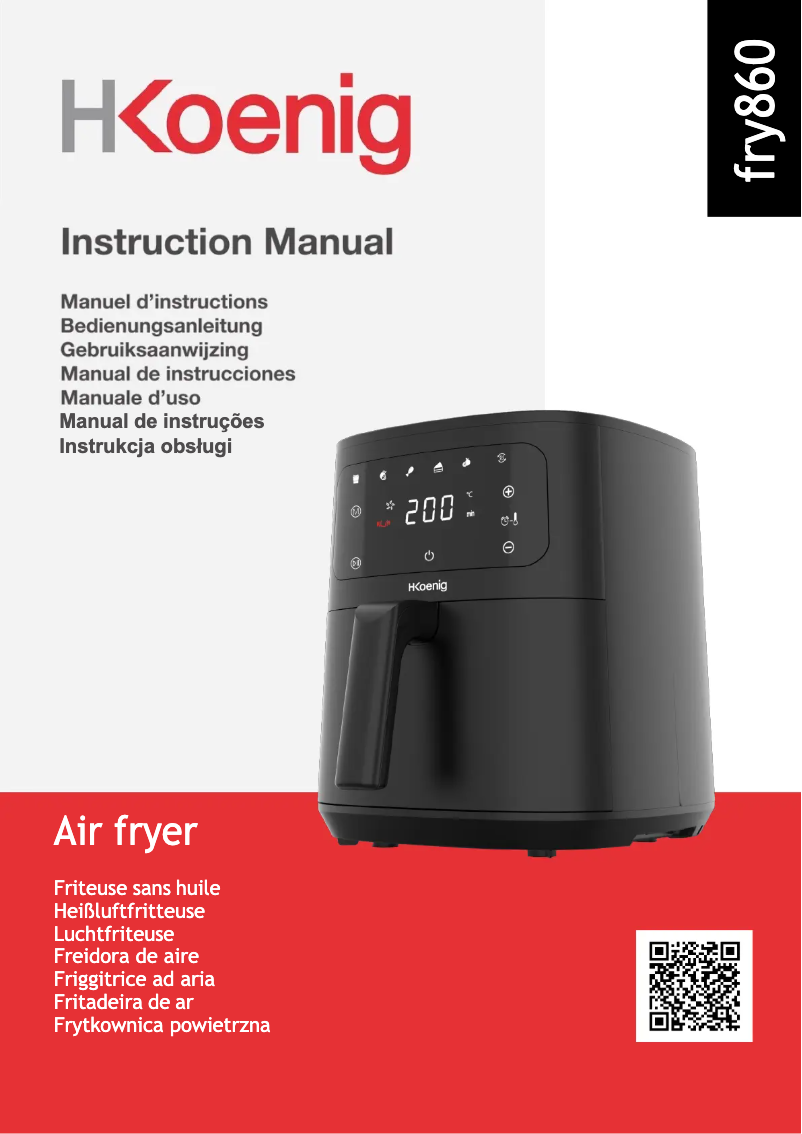 Image de la première page du manuel de l'appareil FRY860