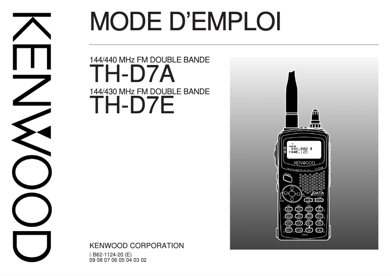 First page image of the manual for TH-D7E