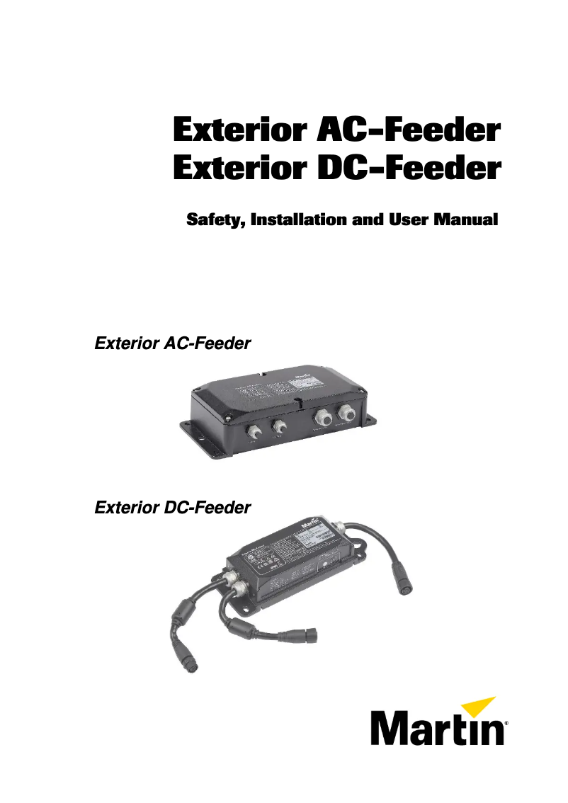 First page image of the manual for Exterior AC-Feeder