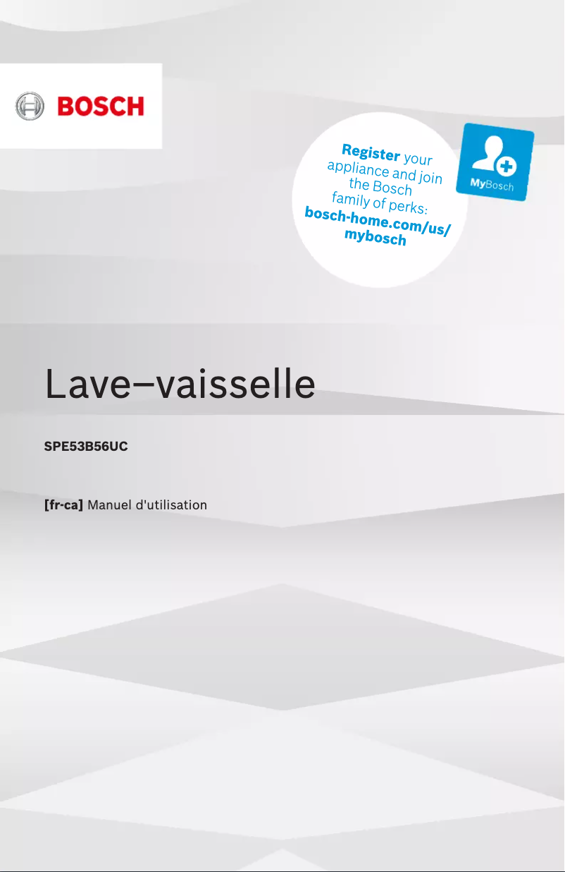 First page image of the manual for SPE53B56UC