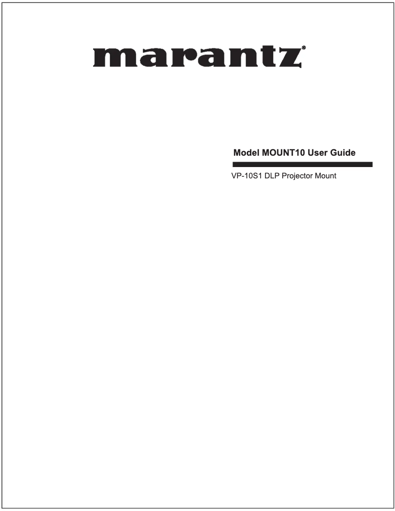 First page image of the manual for MOUNT10