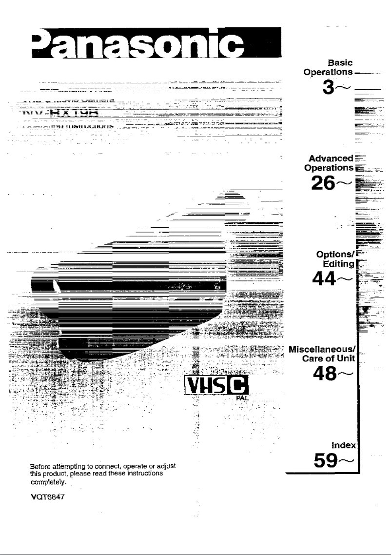 First page image of the manual for NV-RX19B