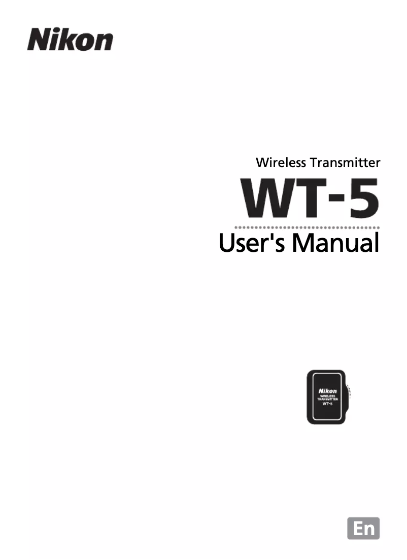 First page image of the manual for WT-5A