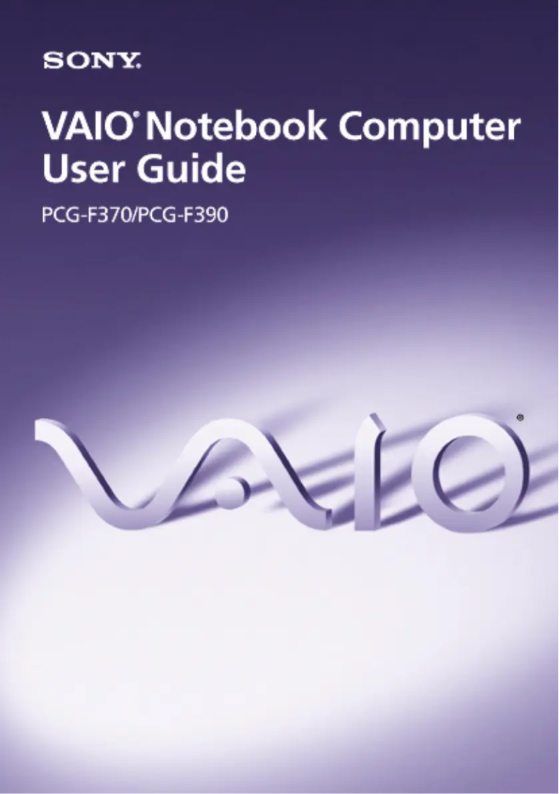 Page 1 of the manual User Manual Sony Vaio PCG-F370