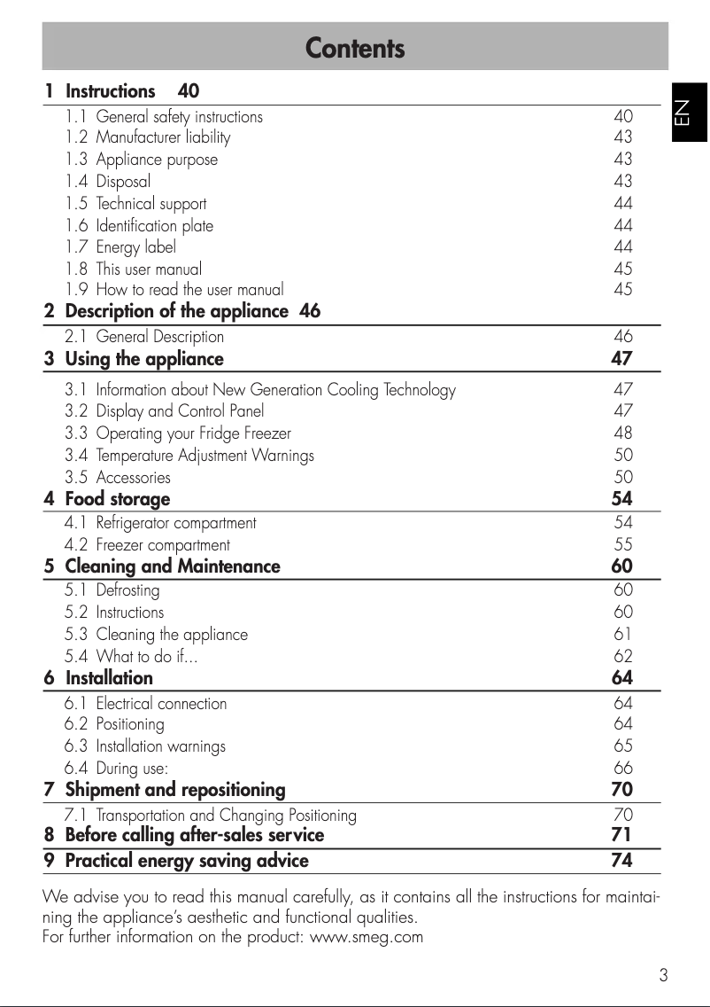 First page image of the manual for FAB38LBL5