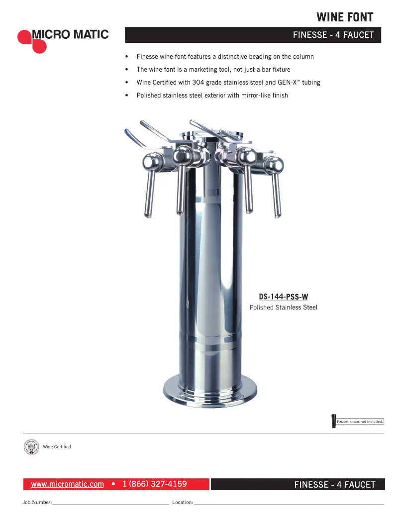Page 1 of the manual User Manual Micro Matic DS-144-PSS-W