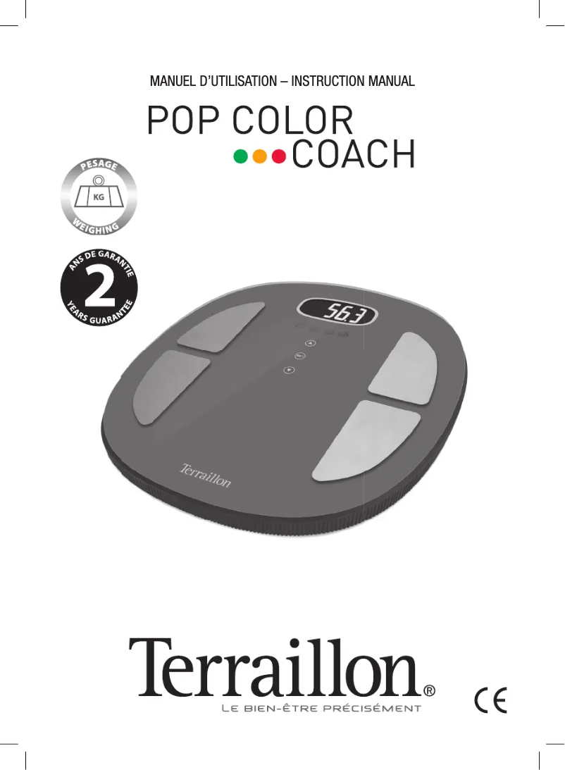 First page image of the manual for Pop Color Coach
