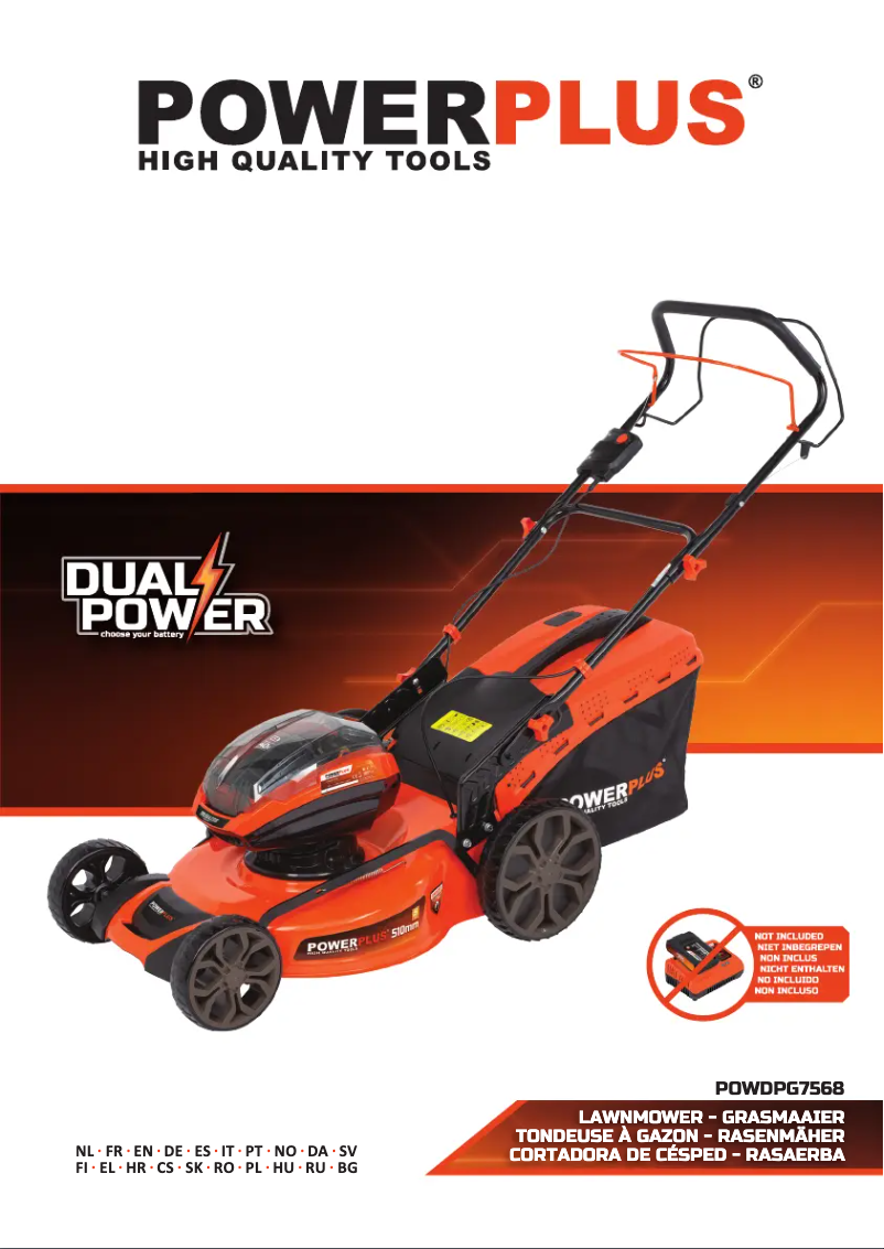 First page image of the manual for POWDPG7568