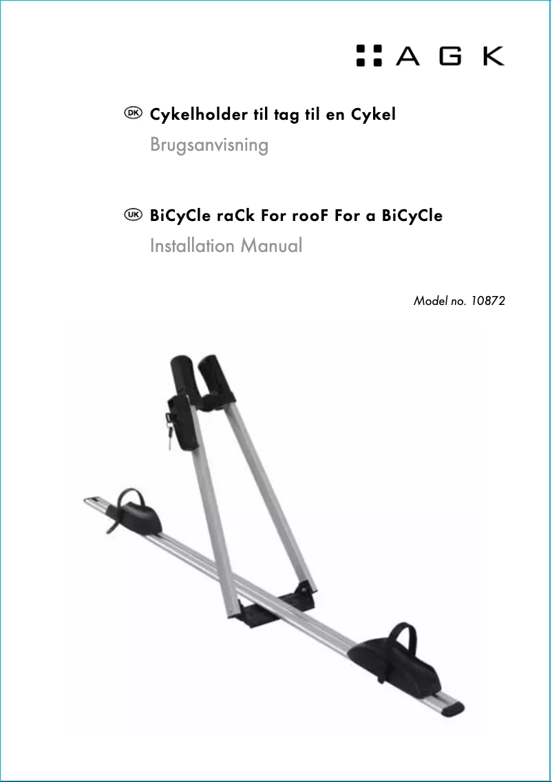 Page 1 of the manual User Manual AGK 10872