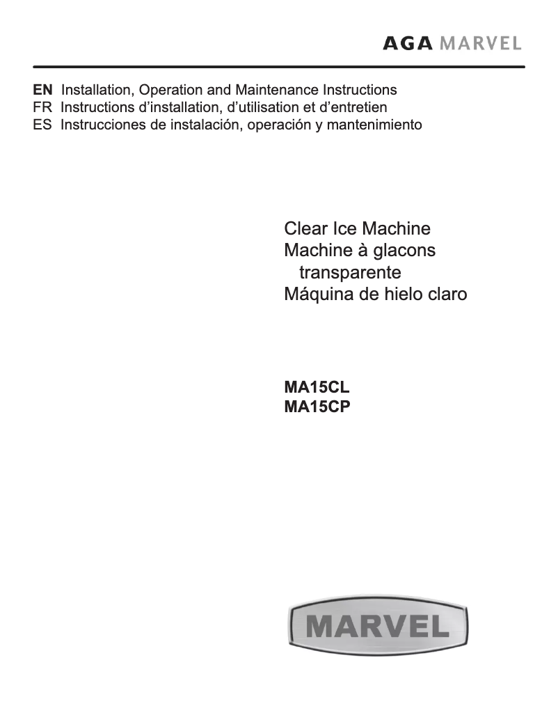 First page image of the manual for MA15CPP2LP