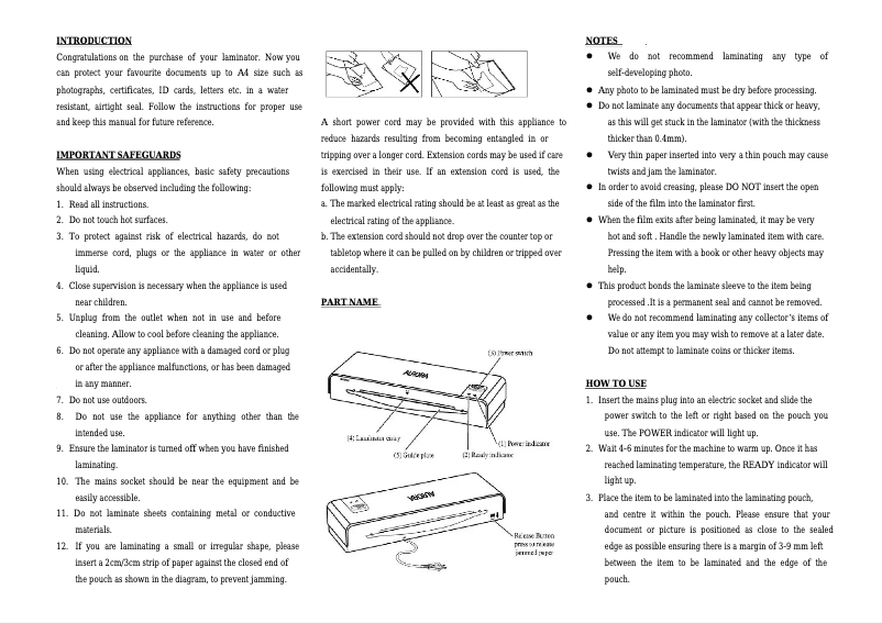 First page image of the manual for LM4221H