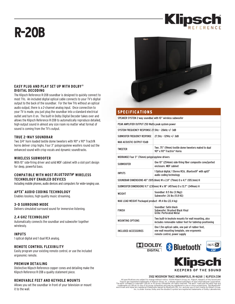 First page image of the manual for R-20B