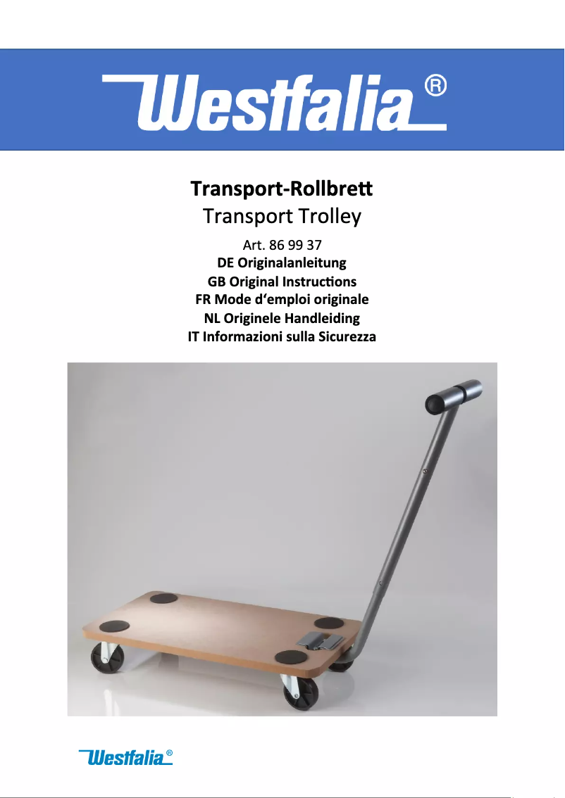 First page image of the manual for 869937