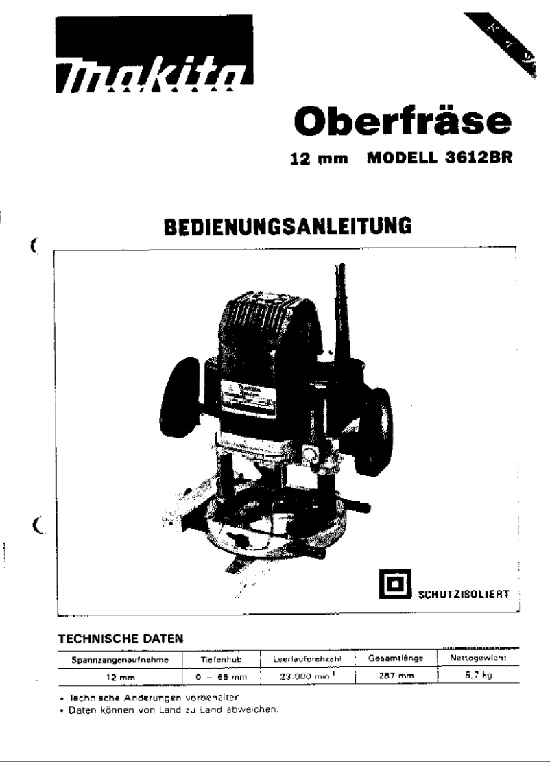 First page image of the manual for 3612BR