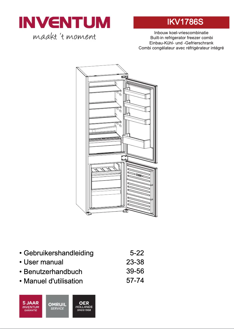 First page image of the manual for IKV1786S