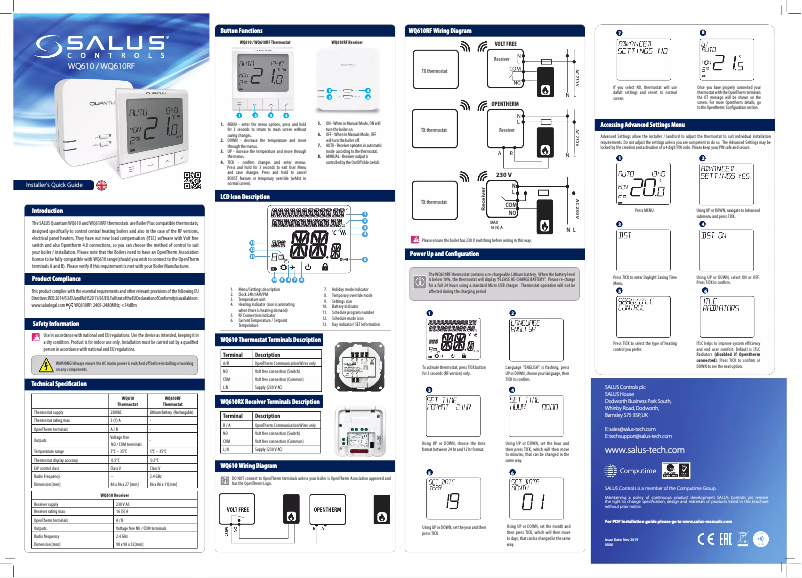 First page image of the manual for WQ610RF