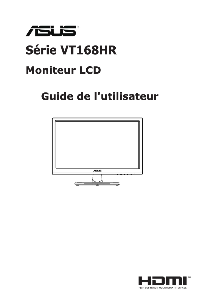 Page 1 of the manual User Manual Asus VT168HR