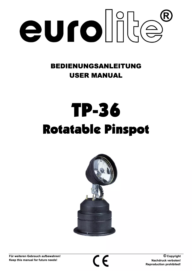 First page image of the manual for TP-36