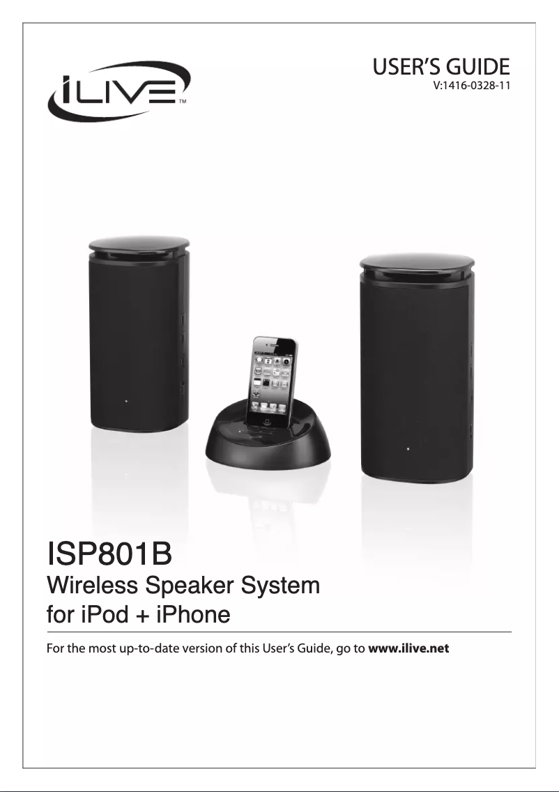 First page image of the manual for ISP801B