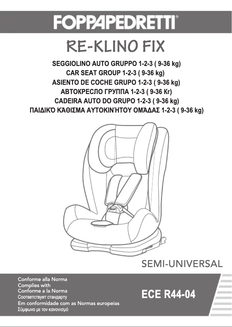 First page image of the manual for Re-klino Fix