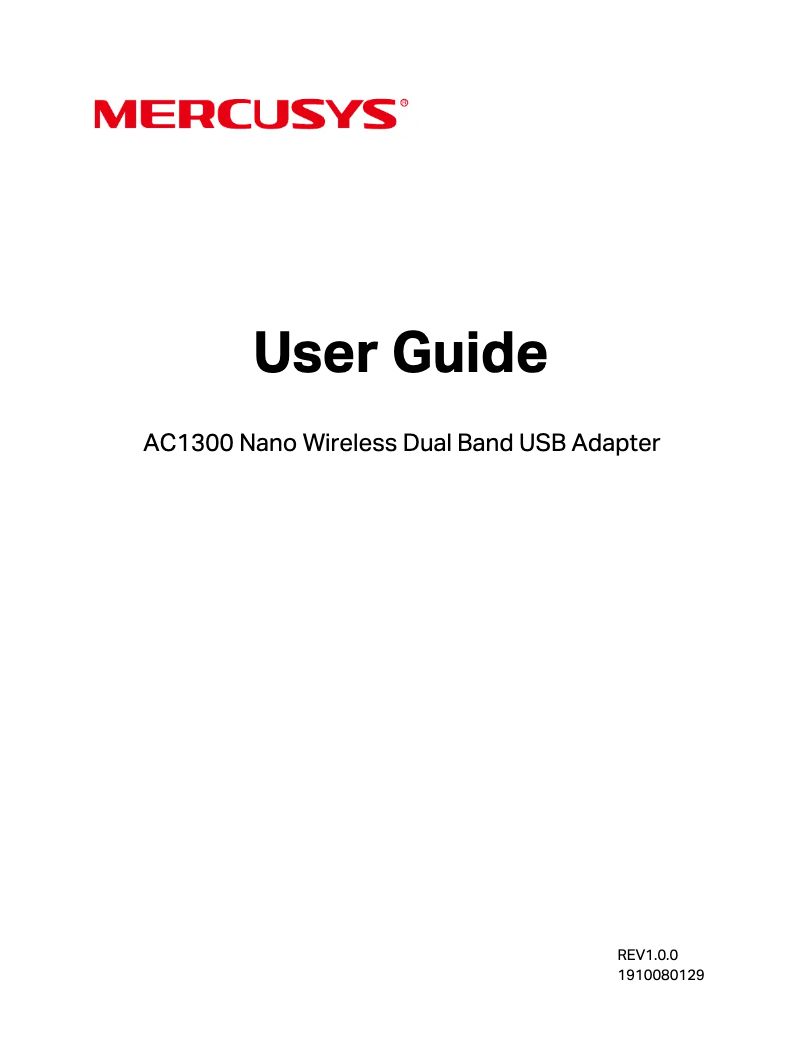 Page 1 de la notice Manuel utilisateur Mercusys MA30N
