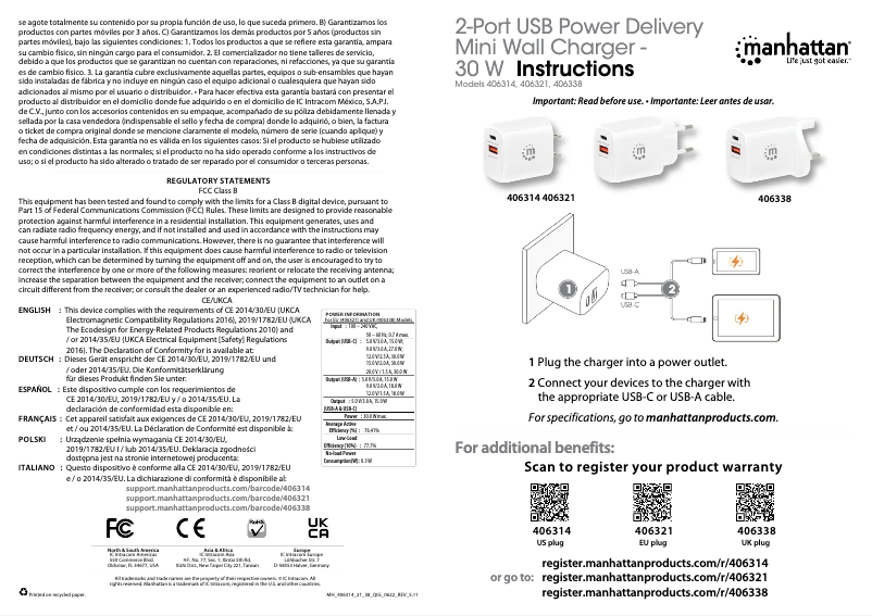 First page image of the manual for 406321