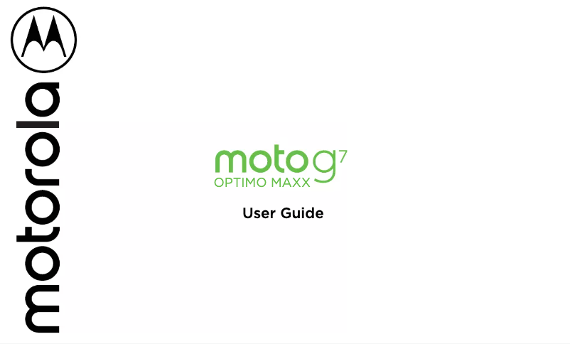 First page image of the manual for Moto G7 Optimo Maxx