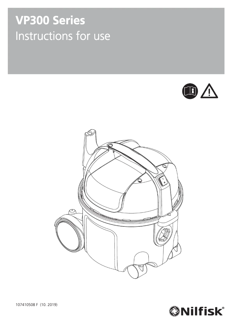 First page image of the manual for VP300 HEPA