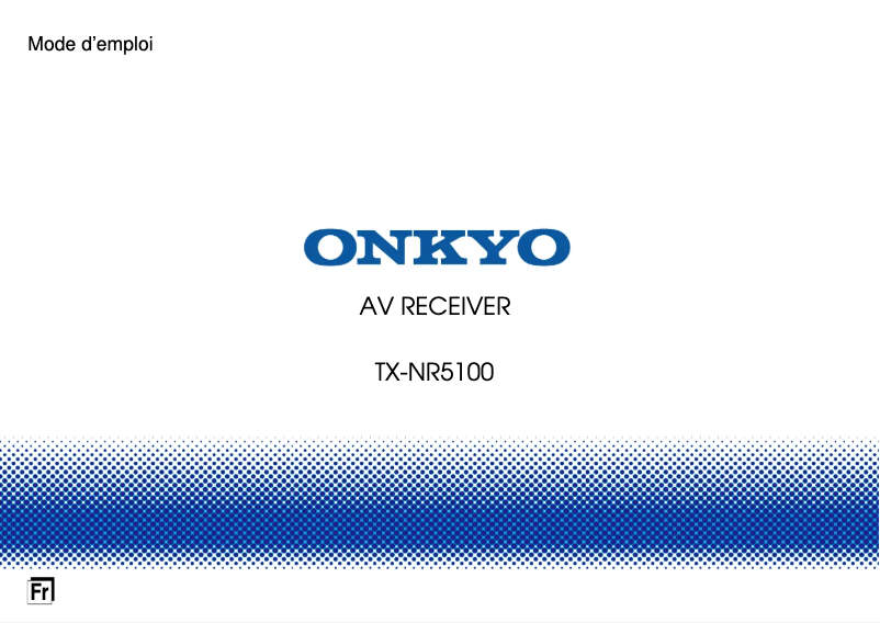 Page 1 of the manual User Manual Onkyo TX-NR5100