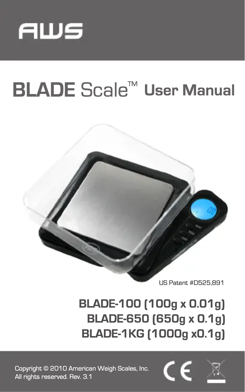 Page 1 of the manual User Manual AWS Blade BL-650