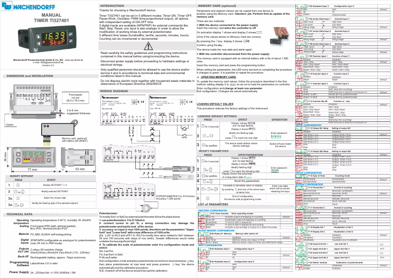 First page image of the manual for TI327401