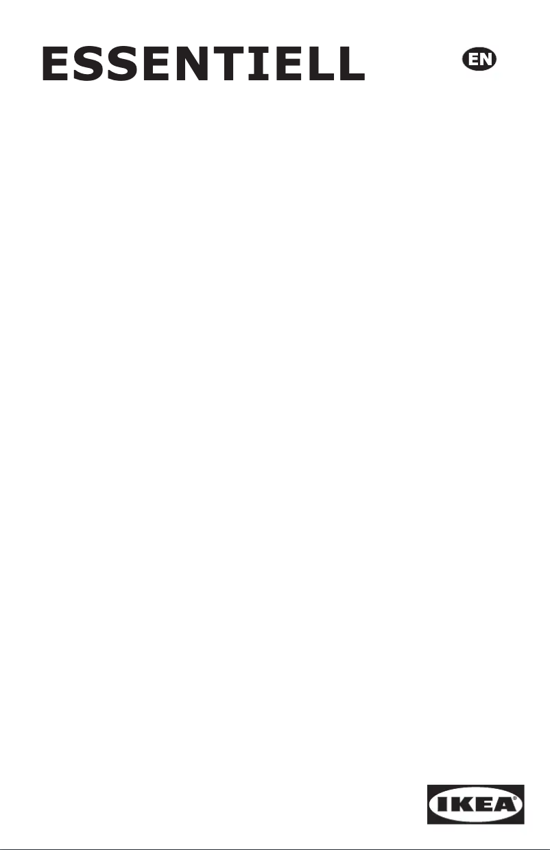 First page image of the manual for ESSENTIELL 905.222.84