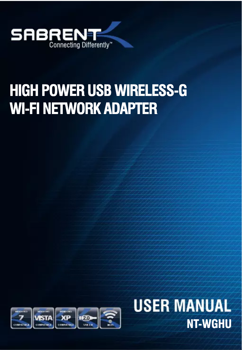 Page 1 of the manual User Manual Sabrent NT-WGHU