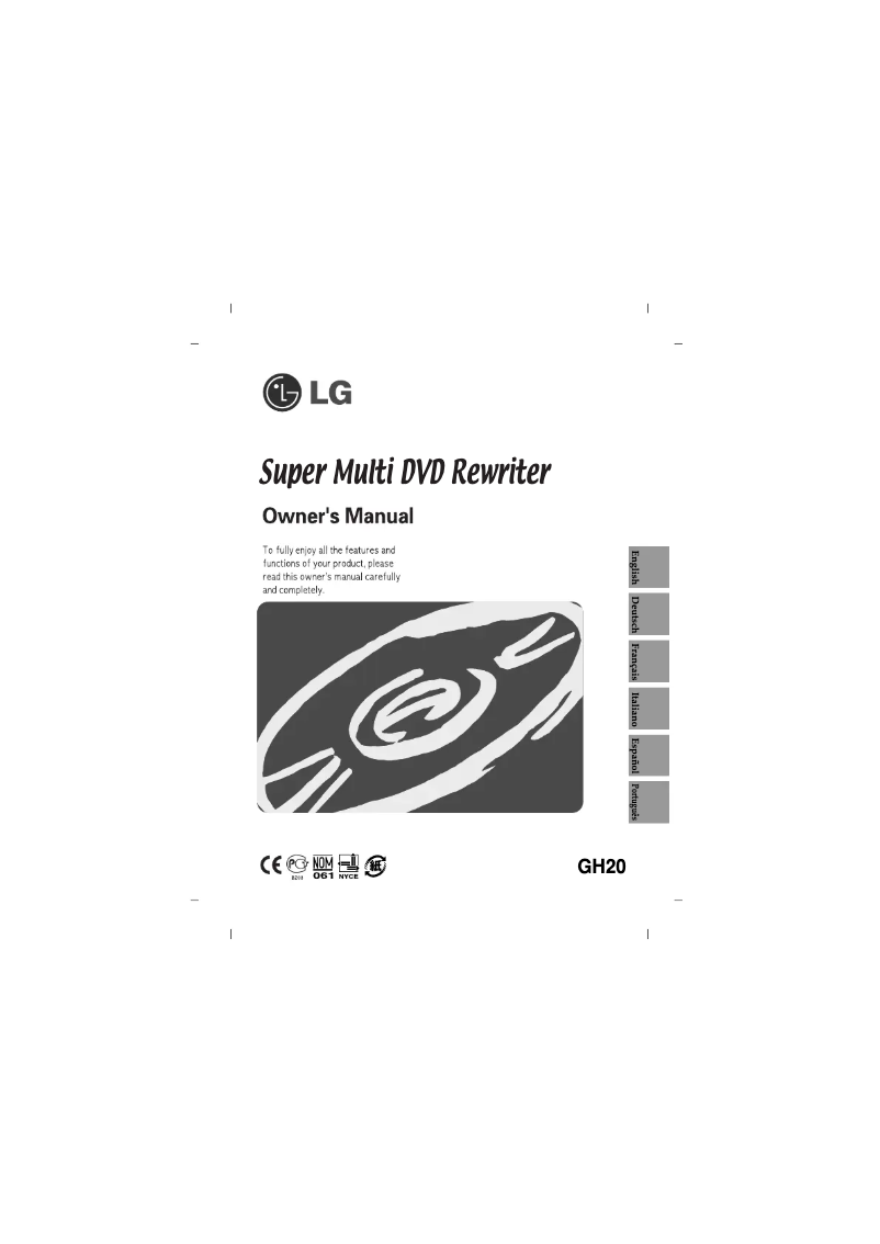 First page image of the manual for GH20LS15