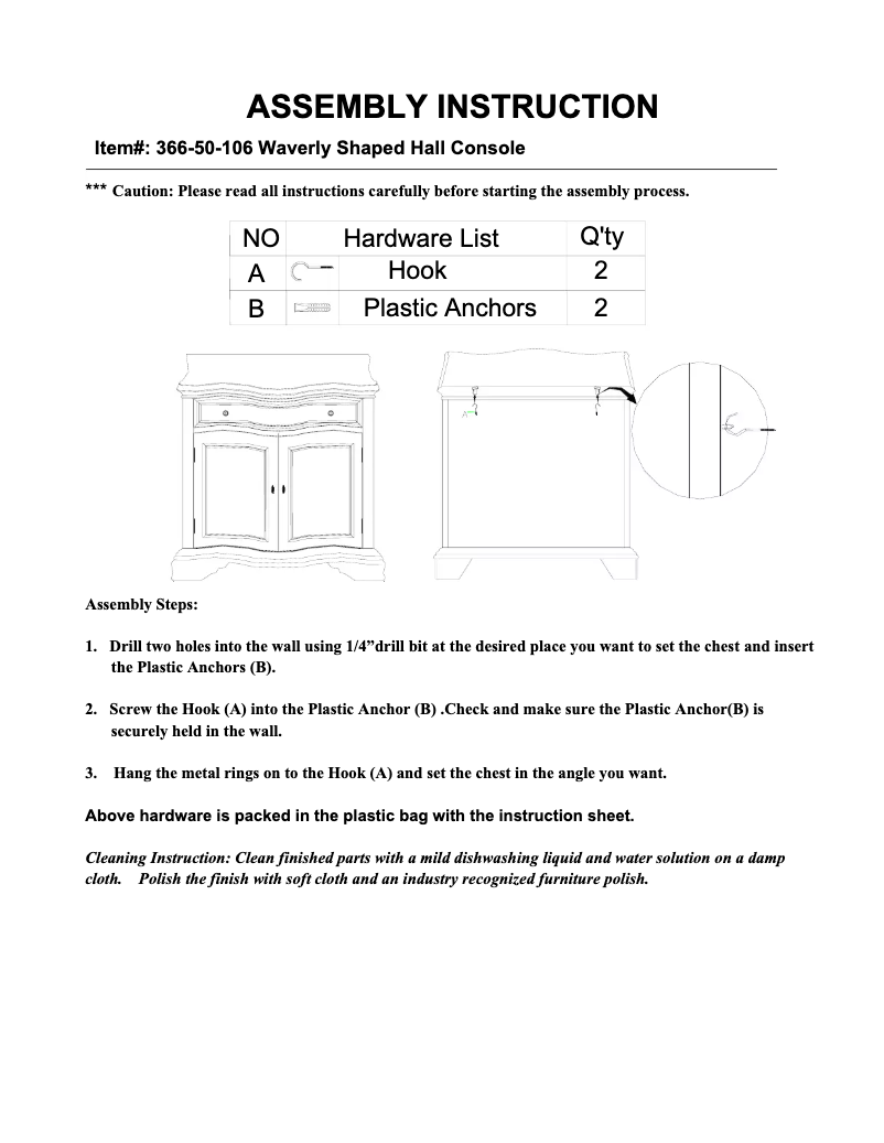 First page image of the manual for 366-50-106